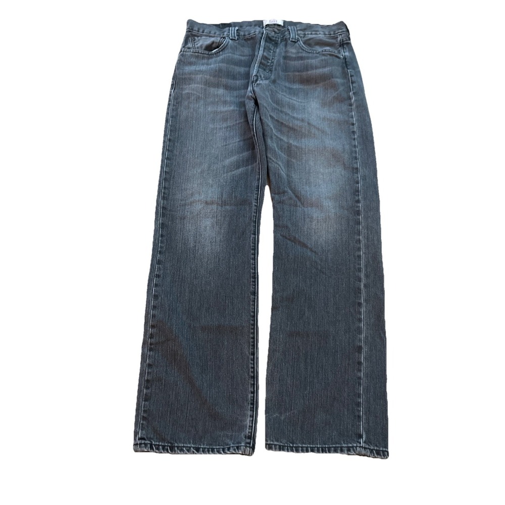 Levi's 501 Denim Jeans Men's 33x32 Black Button Fly Straight Fit *Button Repair*